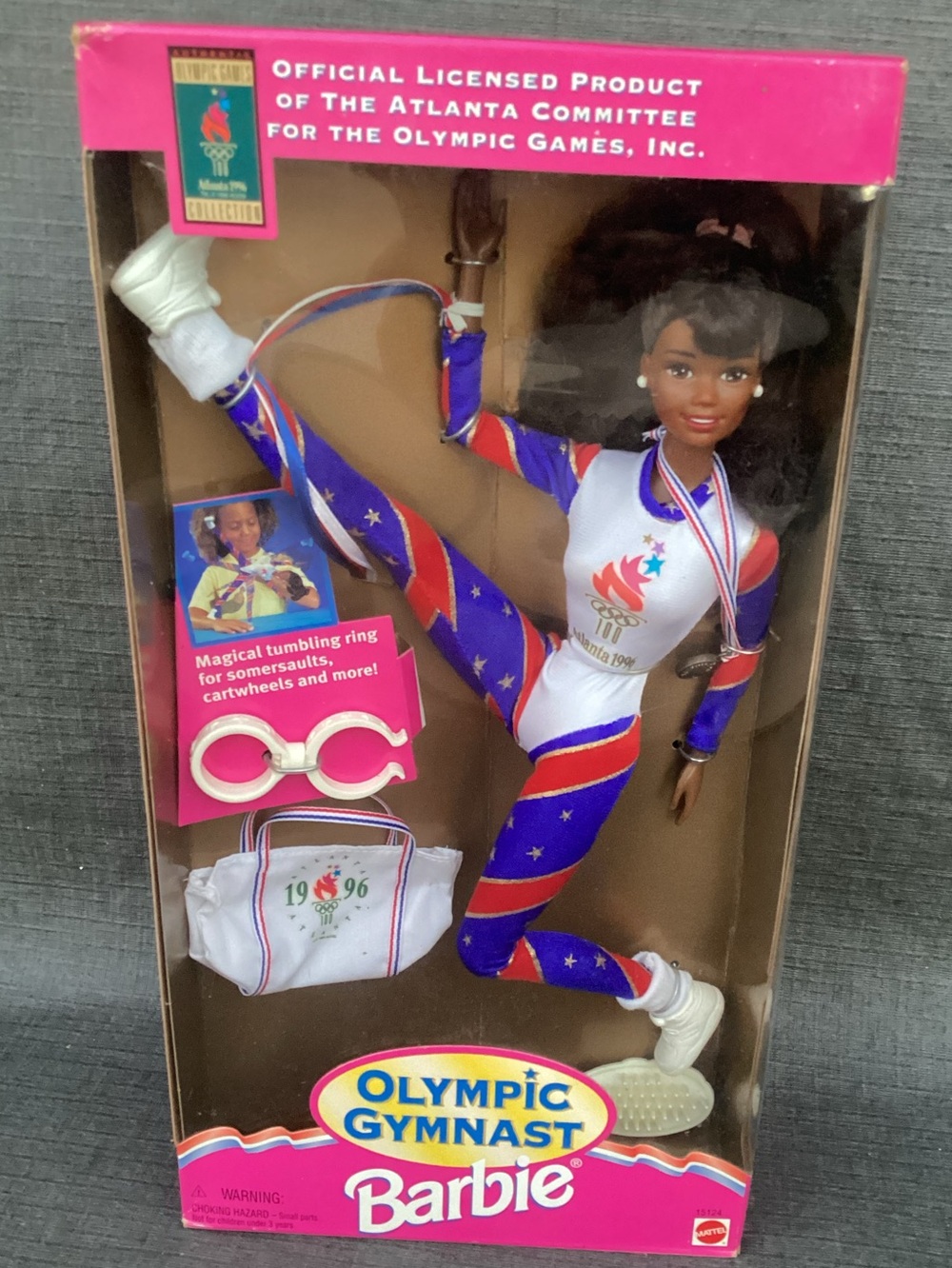 Barbie Olympic Gymnast Doll in Red, White & Blue! 1995.